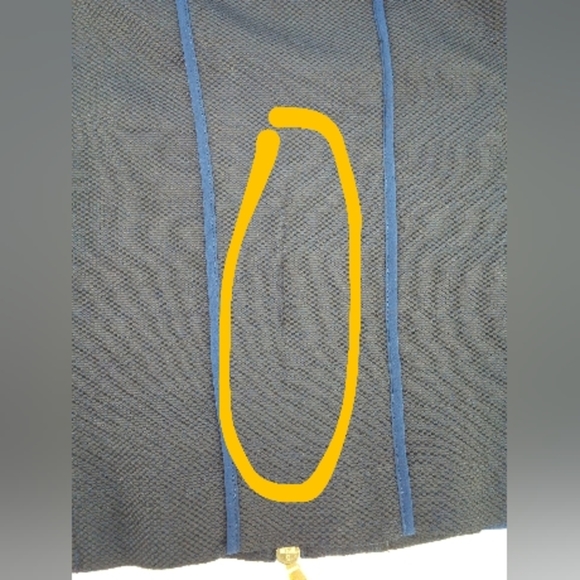 Club Monaco Double Gold Zipper Pencil Bodycon Black Blue Skirt Wool Blend 2 - Picture 6 of 8